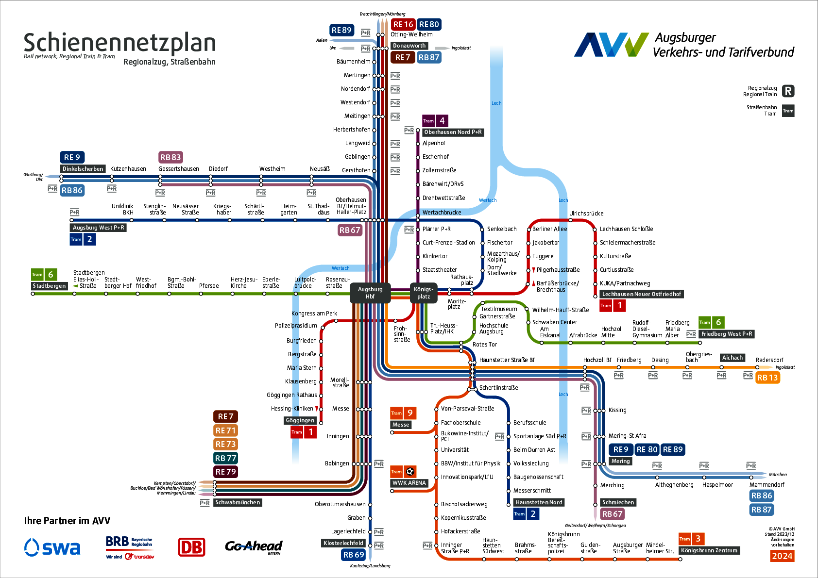 AVV Schienennetzplan