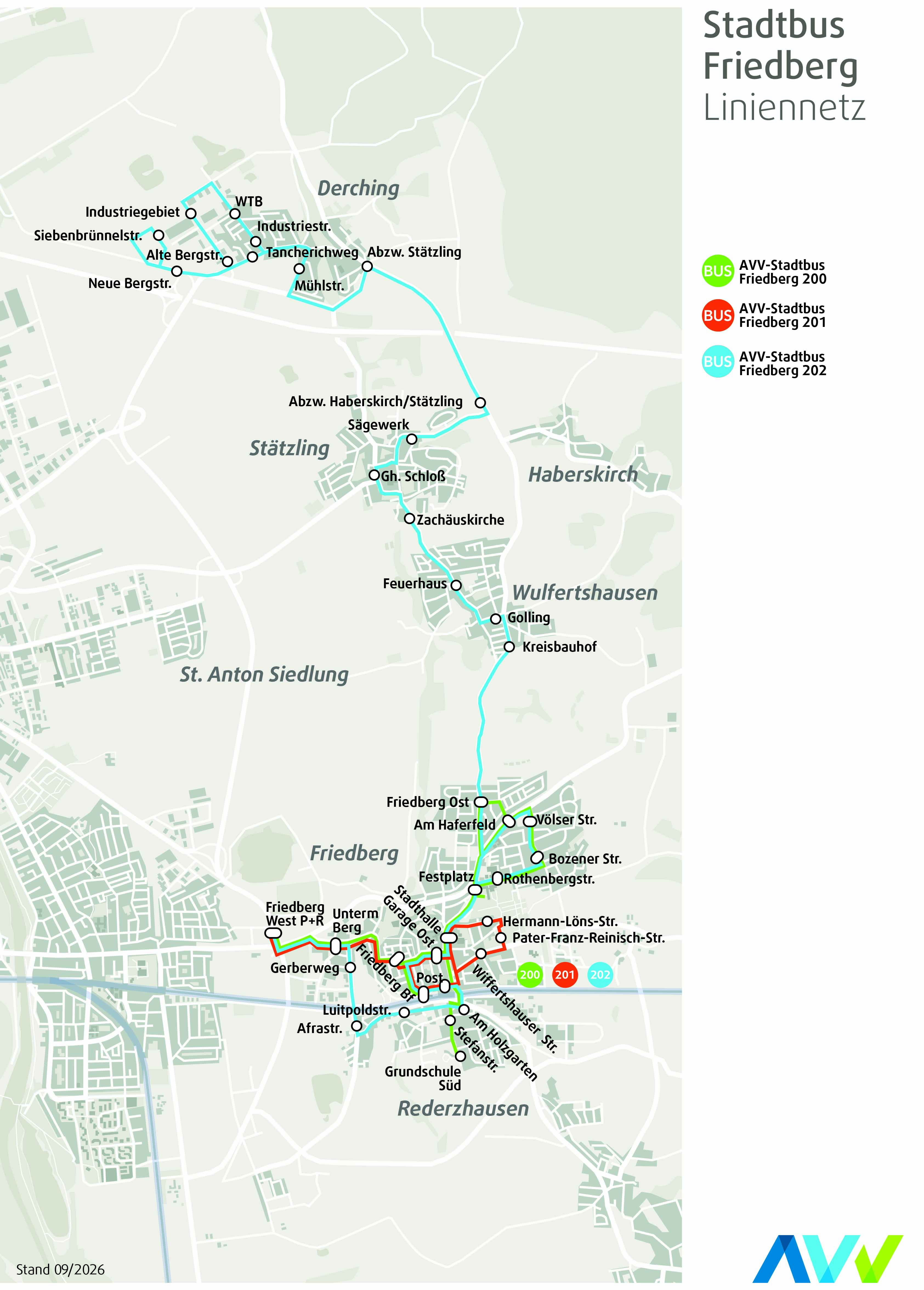 Liniennetz Stadtbus Friedberg